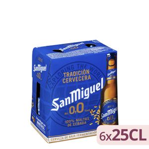 Cerveza 0,0% sin alcohol San Miguel