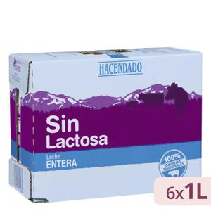 Leche entera sin lactosa Hacendado