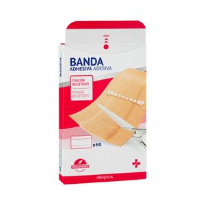 Bandas adhesivas fijación fuerte color beige Deliplus para cortar