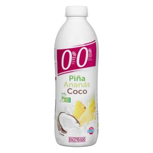 Yogur líquido desnatado Piña y Coco Hacendado 0% m.g 0% sin azúcares añadidos