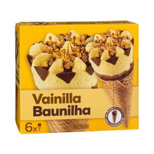 Helado cucurucho de vainilla Hacendado