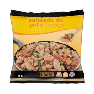 Salteado de pollo Hacendado ultracongelado