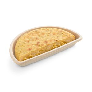 Media tortilla de patata con cebolla Listo para Comer