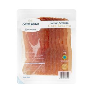 Jamón serrano gran reserva Costa Brava sin aditivos lonchas