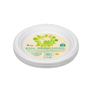 Plato postre biodegradable Bosque Verde