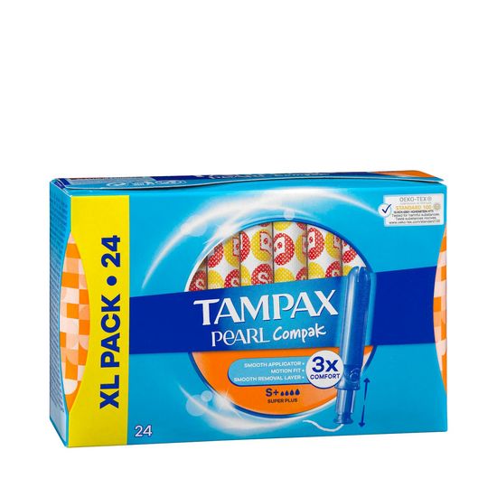 Tampones super plus Tampax Pearl con aplicador