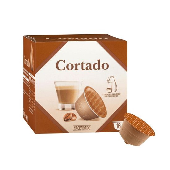 Café cortado en cápsula Hacendado