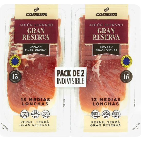 Jamón Gran Reserva Medias y finas Lonchas