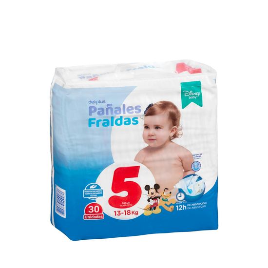 Pañales bebé talla 5 de 13-18 kg Deliplus