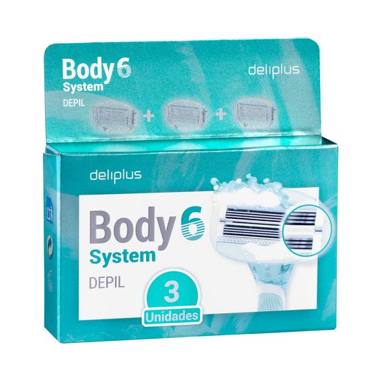 Recambios maquinilla depilación Deliplus Body System 6 hojas