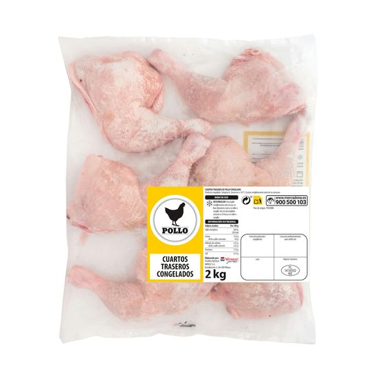 Cuartos traseros de pollo congelados