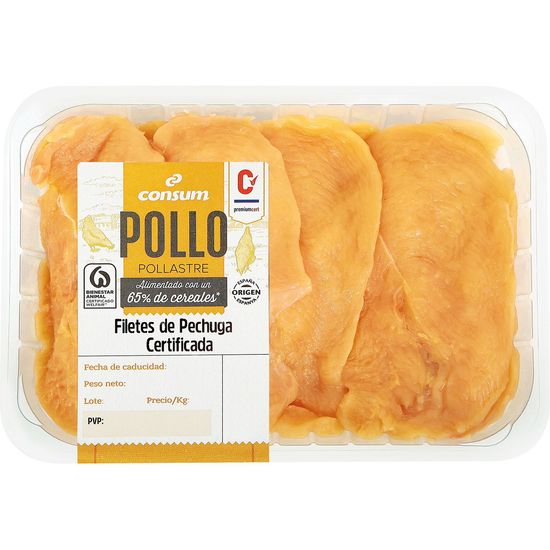 Pechuga Fileteada de Pollo Certificado