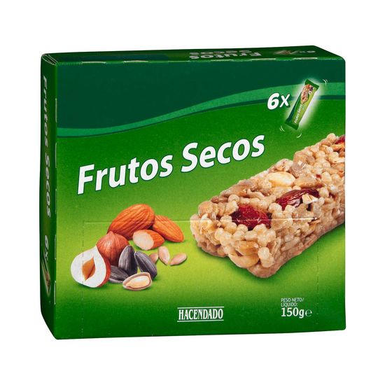 Barritas de cereales con frutos secos Hacendado