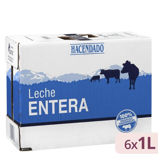 Leche entera Hacendado