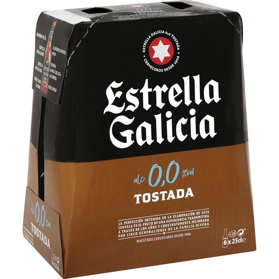 Cerveza Tostada 0,0 Pack de 6 botellas