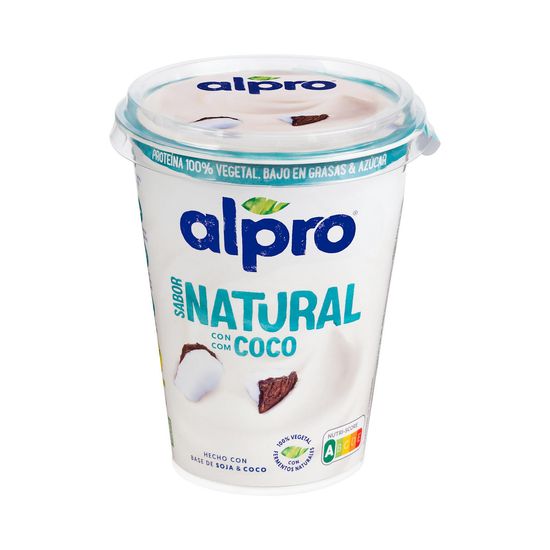 Postre de soja natural Alpro con coco