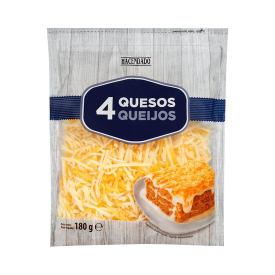 Queso rallado 4 quesos Hacendado