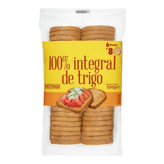 Pan tostado 100% integral