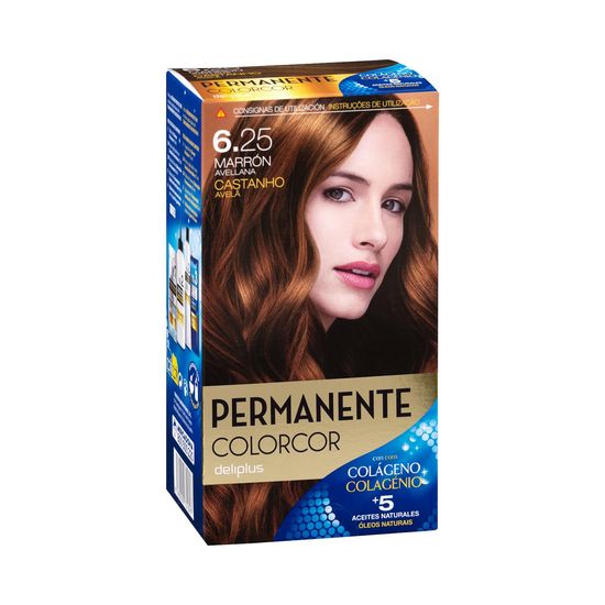 Coloración permanente 6.25 marrón avellana Deliplus