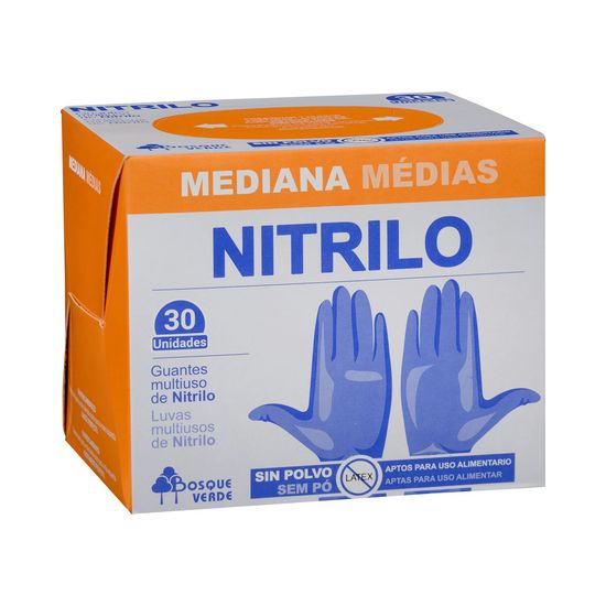 Guantes de nitrilo Bosque Verde talla mediana