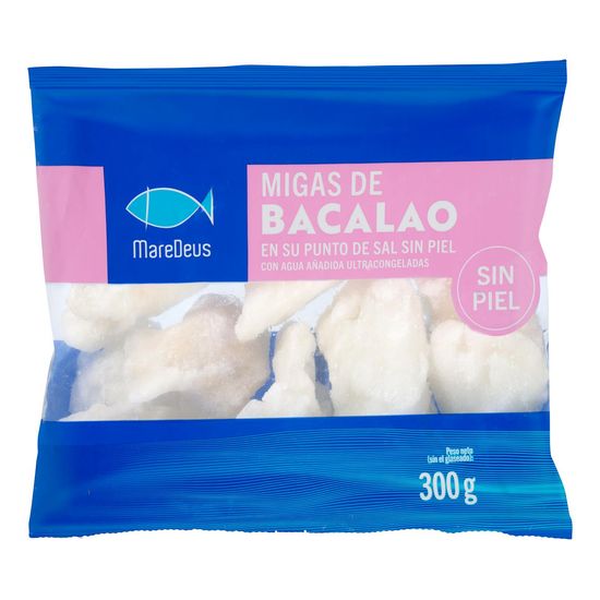 Migas de bacalao sin espinas y sin piel MareDeus ultra congeladas