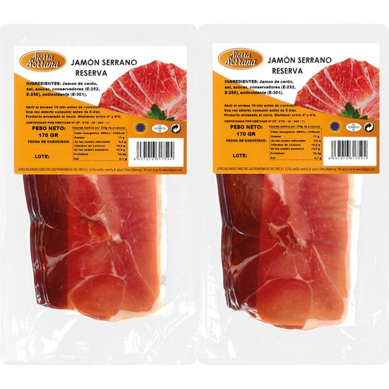 Jamón Serrano Reserva Loncheado