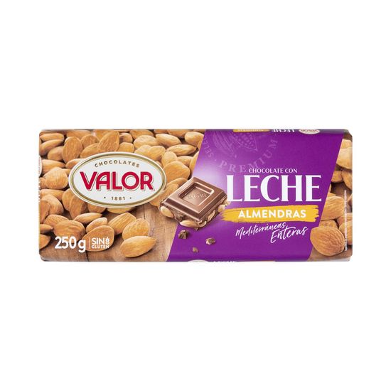 Chocolate con leche Valor almendras enteras