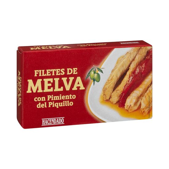 Filetes de melva canutera con pimientos del piquillo Hacendado en aceite de oliva