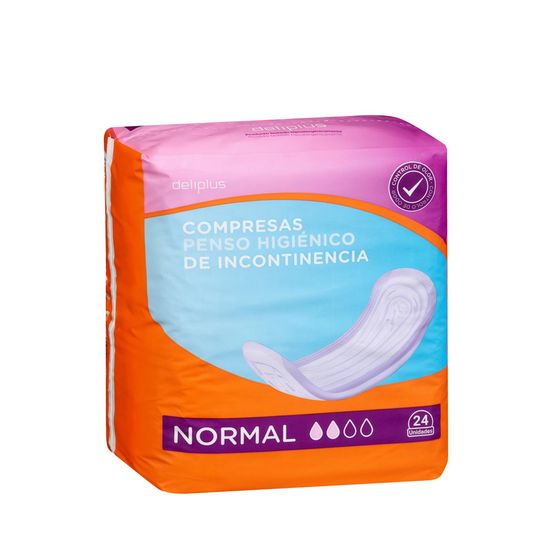 Compresa sin alas de incontinencia Deliplus Normal