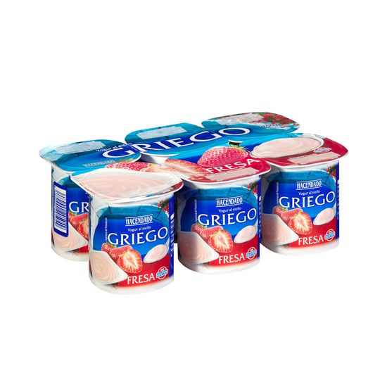 Yogur griego sabor fresa Hacendado sin trozos