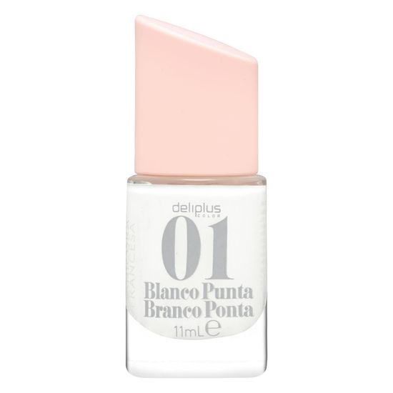 Laca de uñas manicura francesa Deliplus 01 blanco punta