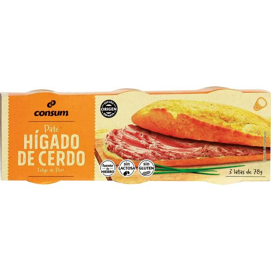 Pate Hígado de Cerdo Lata Pack de 3