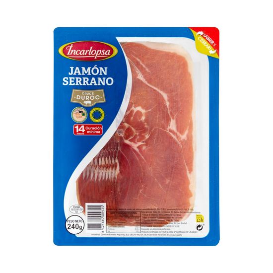 Jamón serrano Incarlopsa lonchas