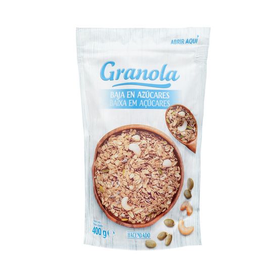 Cereales y semillas granola Hacendado con frutos secos