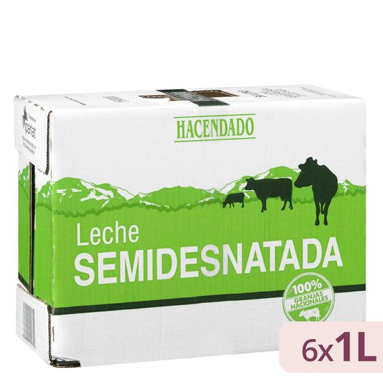 Leche semidesnatada Hacendado