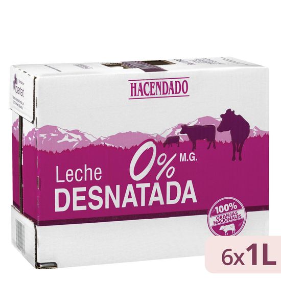 Leche desnatada Hacendado