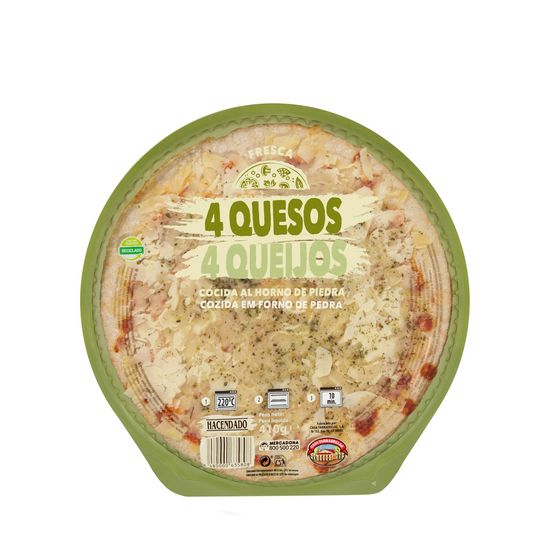 Pizza 4 quesos Hacendado