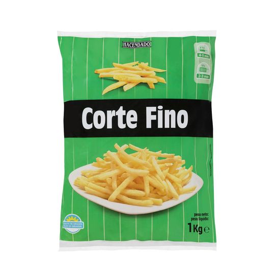 Patatas prefritas corte fino Hacendado ultracongeladas