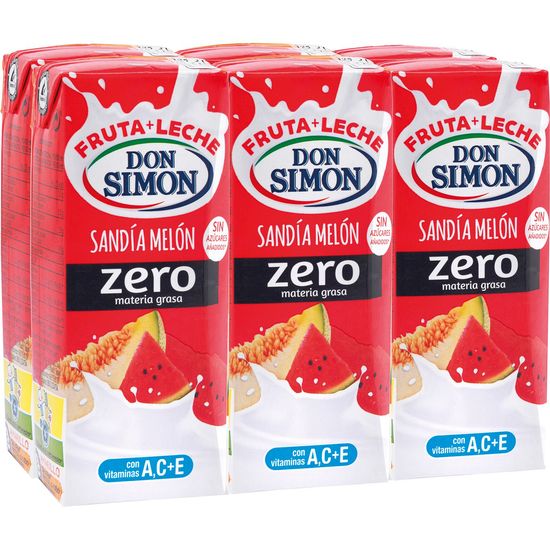 Fruta Leche Melón Sandía Zero Pack 6x200