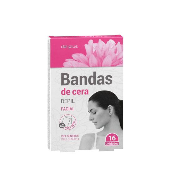 Bandas de cera facial Deliplus piel sensible