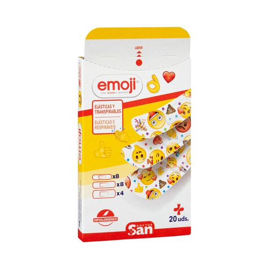 Tiras adhesivas protectoras infantiles emoji Doctor San surtidas, elásticas y transpirables