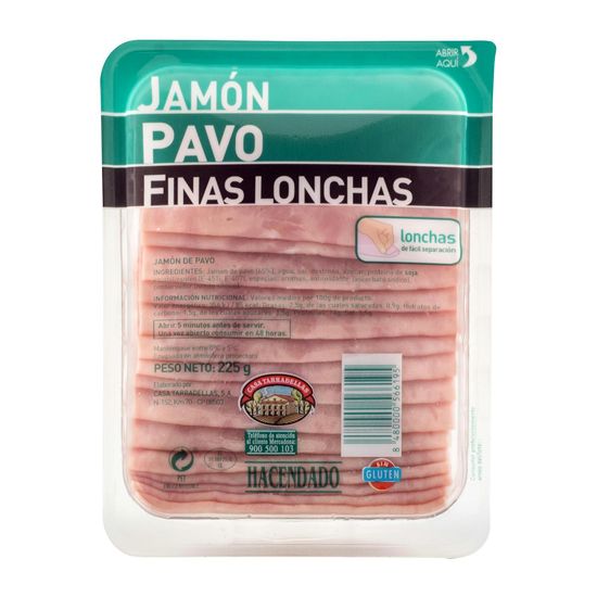 Jamón de pavo Hacendado finas lonchas