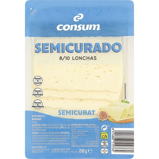 Queso Mezcla Semi Lonchas