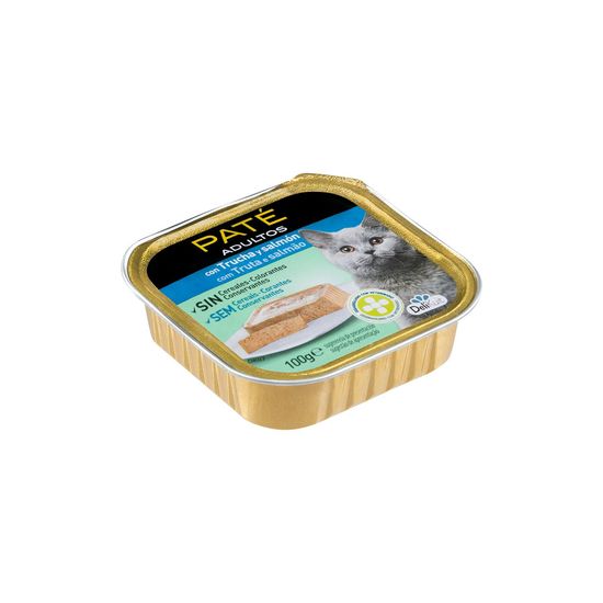 Paté gato adulto Delikuit con trucha y salmón