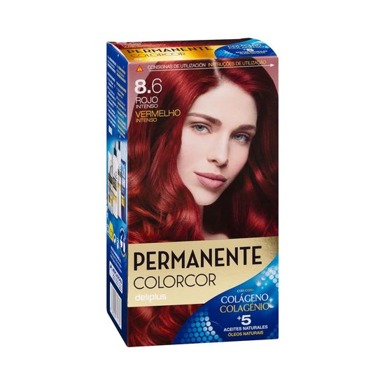 Coloración permanente 8.6 rojo intenso Deliplus