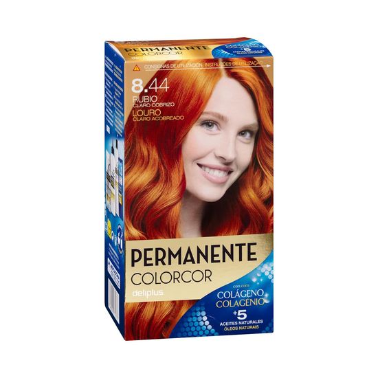 Coloración permanente 8.44 rubio claro cobrizo Deliplus