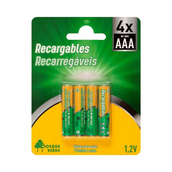 Pila recargable AAA Bosque Verde