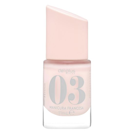 Laca de uñas manicura francesa Deliplus 03 rosa