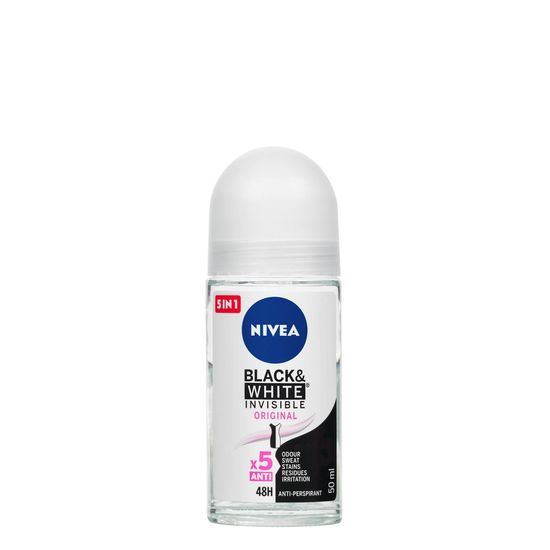 Desodorante roll-on Invisible Black & White Nivea antitranspirante