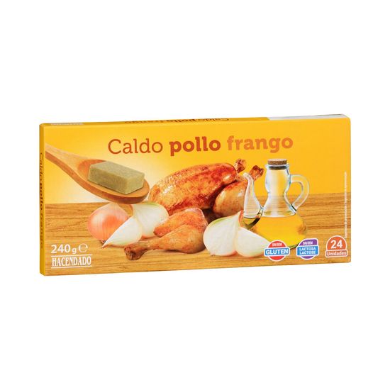 Caldo de pollo Hacendado en pastillas